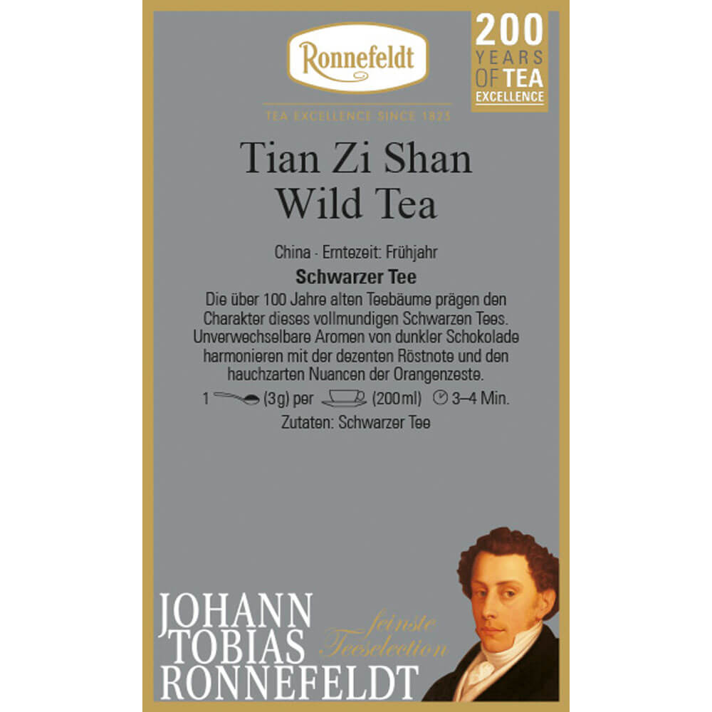 Tian Zi Shan Wild Tea Etikett