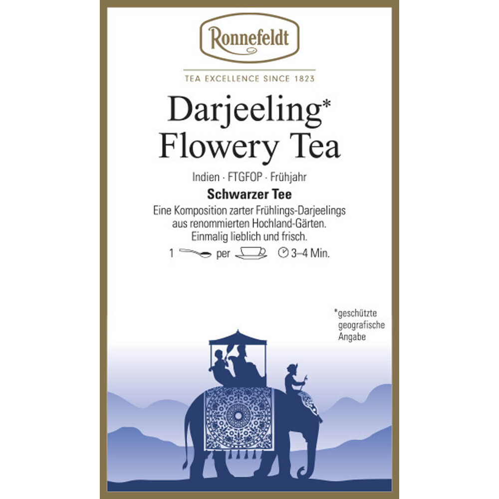 Ronnefeldt Darjeeling Flowery Tea Etikett