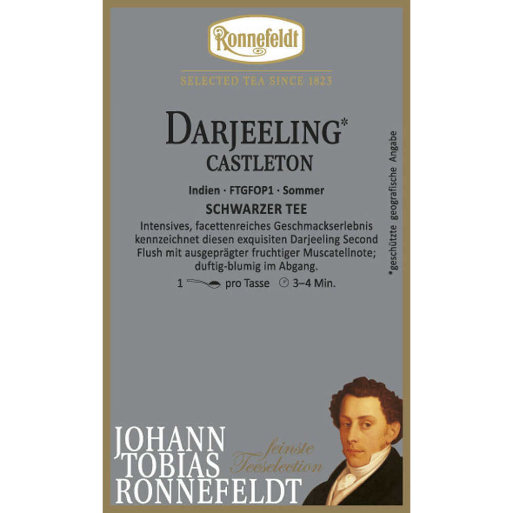 Ronnefeldt Darjeeling Castleton Second Flush Etikett