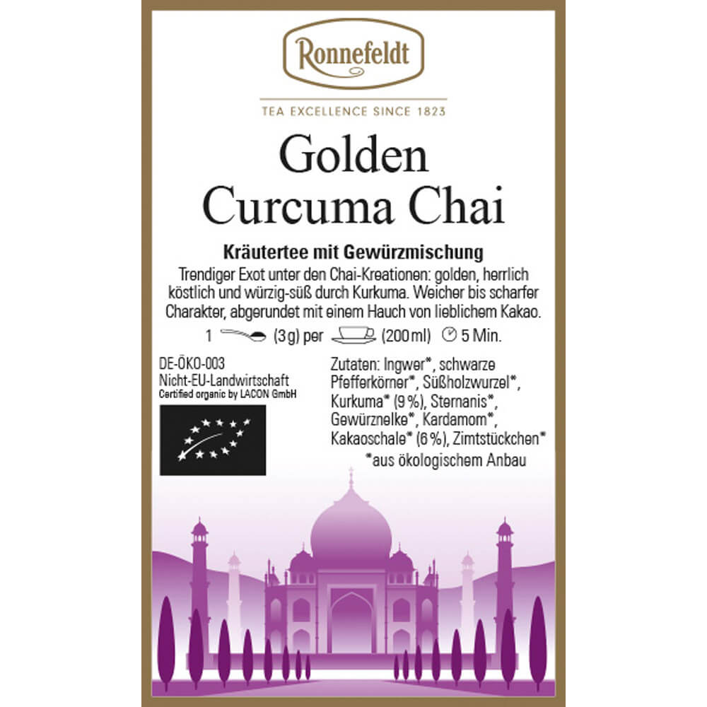 Golden Curcuma Chai bio Etikett