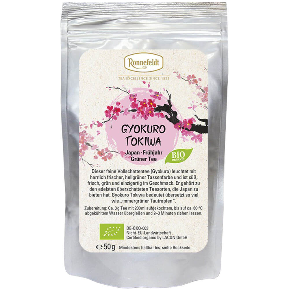 Gyokuro Tokiwa bio mit delikatem Geschmack Packung