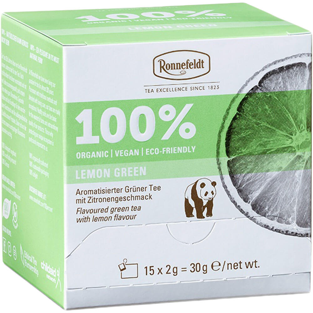 Ronnefeldt Premium Teebeutel Lemon Green bio Packung
