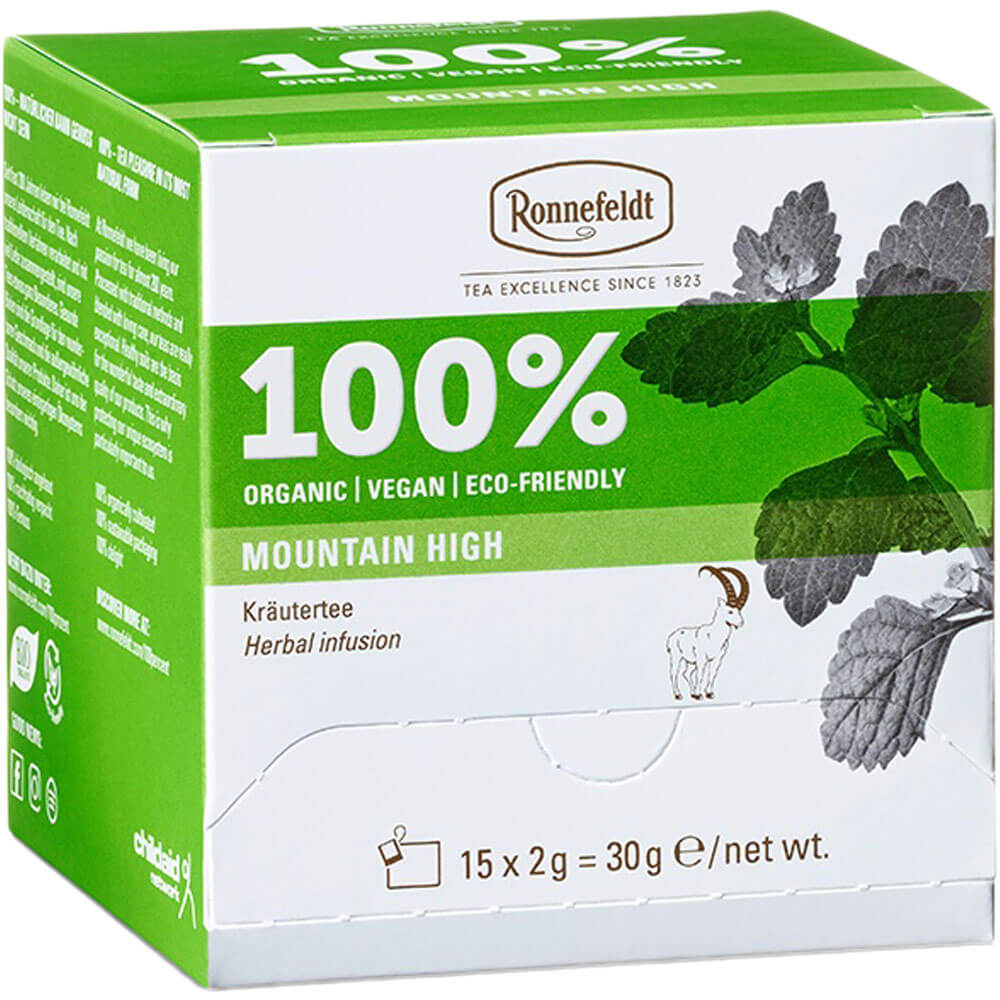 Premium Teebeutel Ronnefeldt Mountain High bio Packung