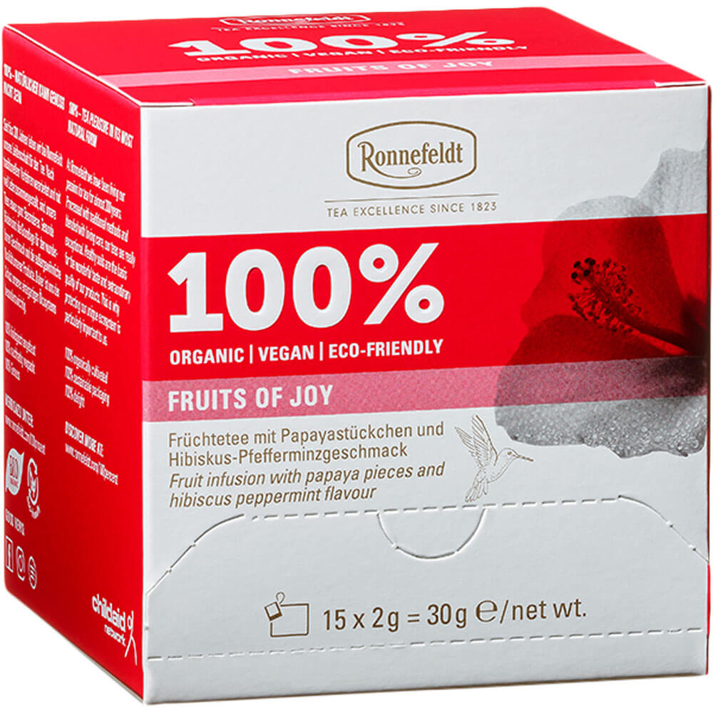 Ronnefeldt Premium Teebeutel Fruits of Joy bio Packung