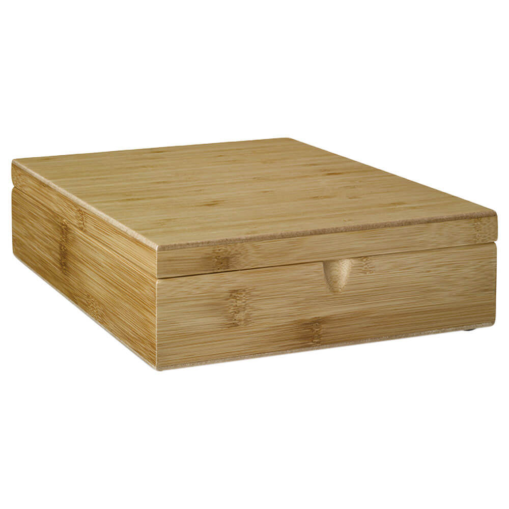 Teebeutel Kiste 9 Fächer Bambus natur geschlossen#box_bambus-natur
