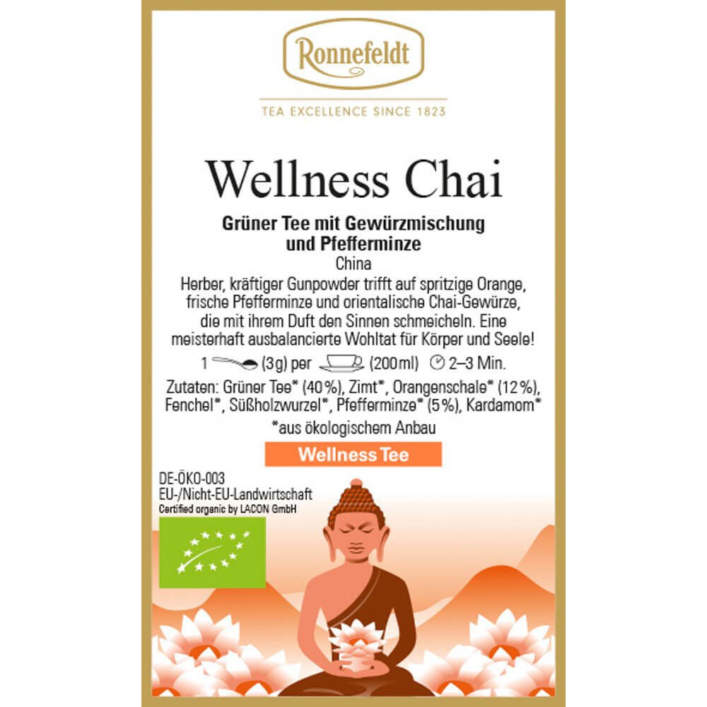 Wellness Chai bio Etikett