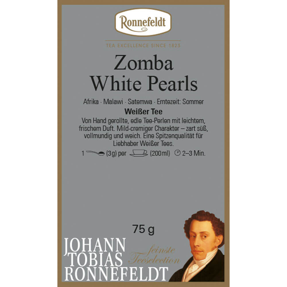 Ronnefeldt Zomba White Pearls Etikett neu