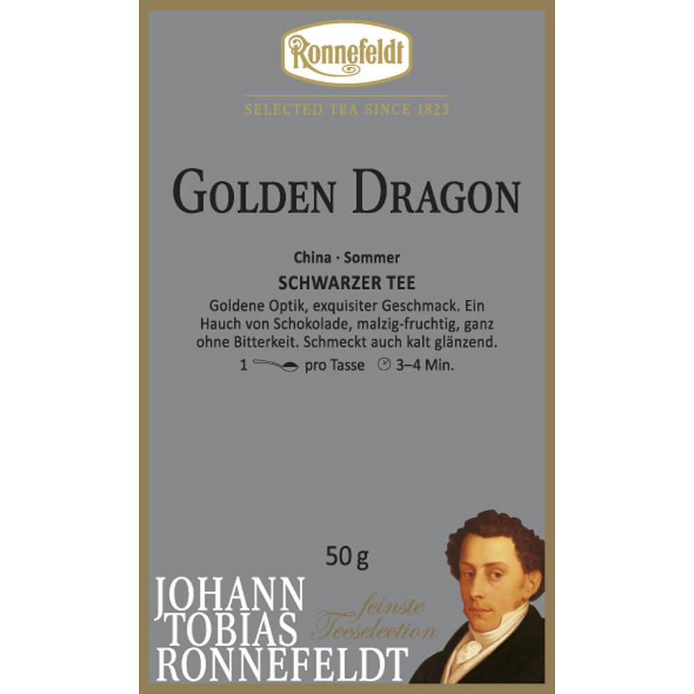 Ronnefeldt Golden Dragon Etikett – Schwarztee aus Yunnan (China), 50 g
