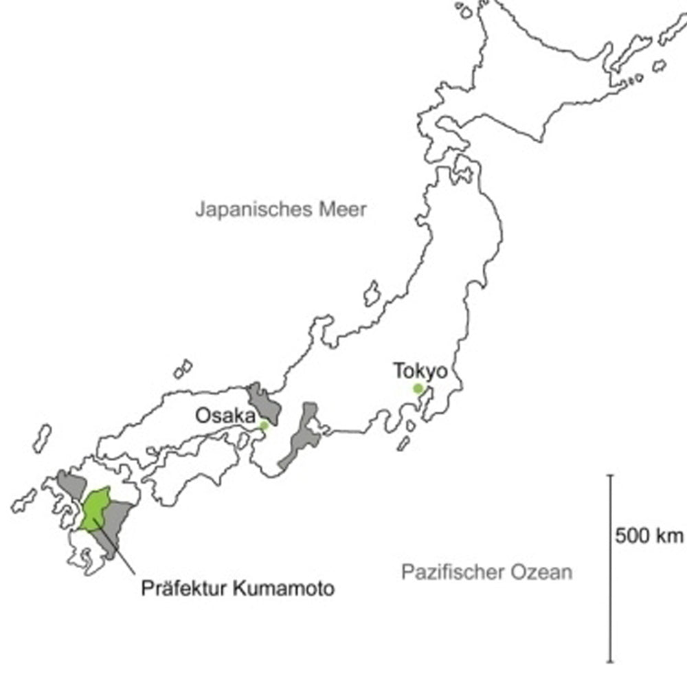 Präfektur Kumamoto in Japan