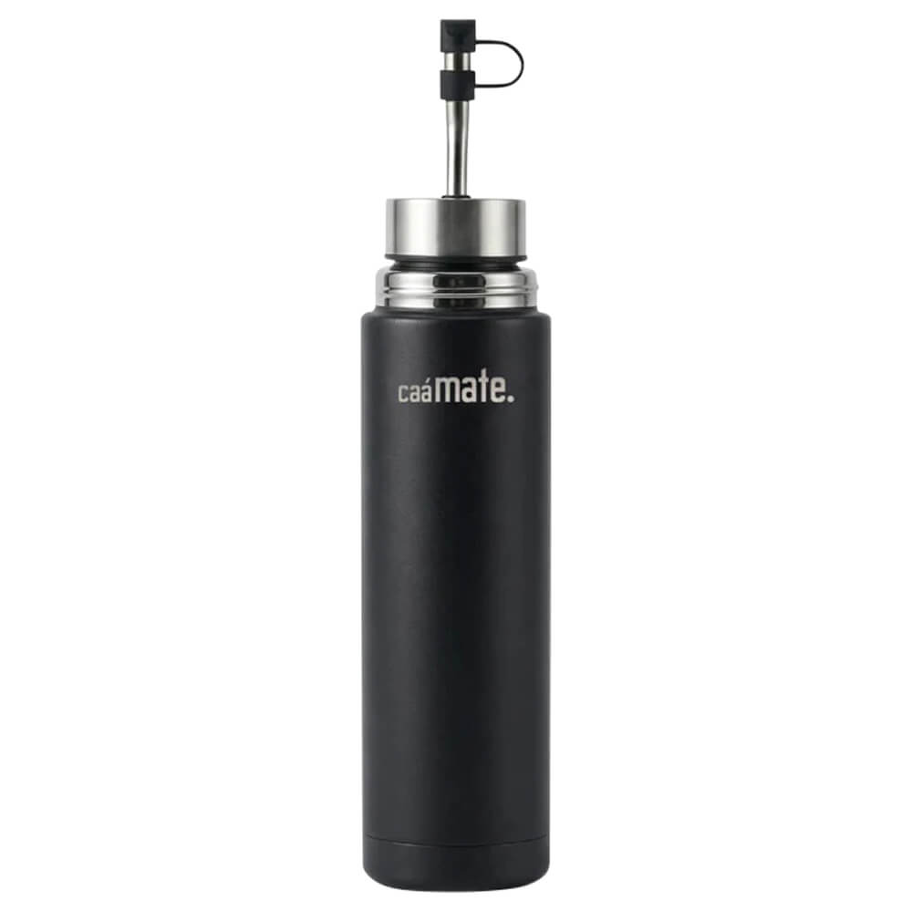 Schwarz: Automate Mate Thermoskanne in Schwarz mit Matebecher und Bombilla für unterwegs#automate_750ml-schwarz