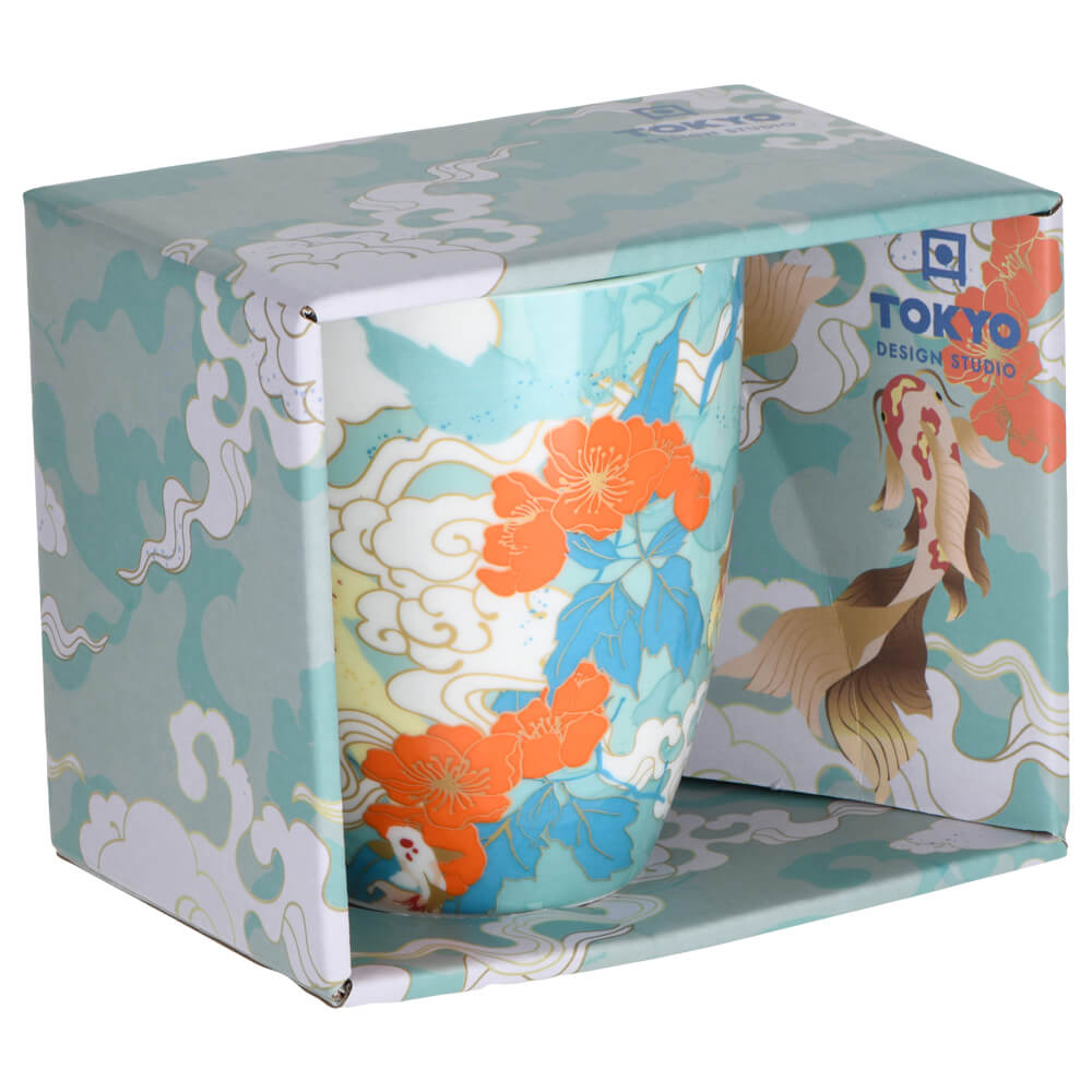 Kawaii Porzellanbecher Goldfisch in dekorativer Geschenkverpackung von Tokyo Design Studio#teebecher_goldfisch