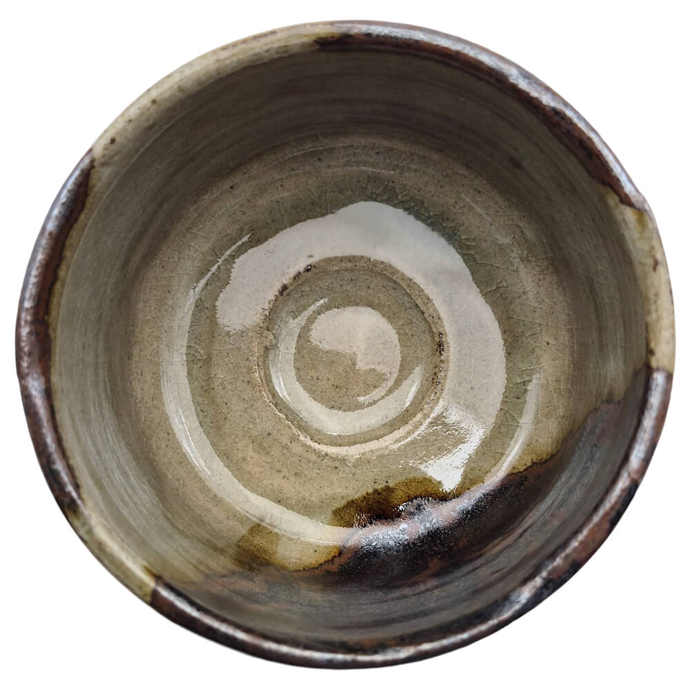 Chawan Tetsu-Nagashi von Kato Juunidai Innenseite