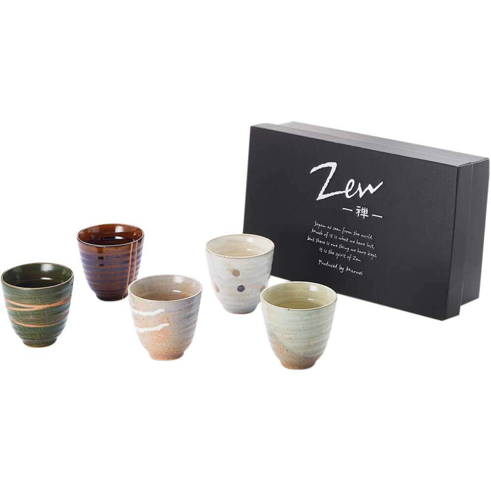 Teebecher aus Japan Takashi fünfteilig#set_takashi