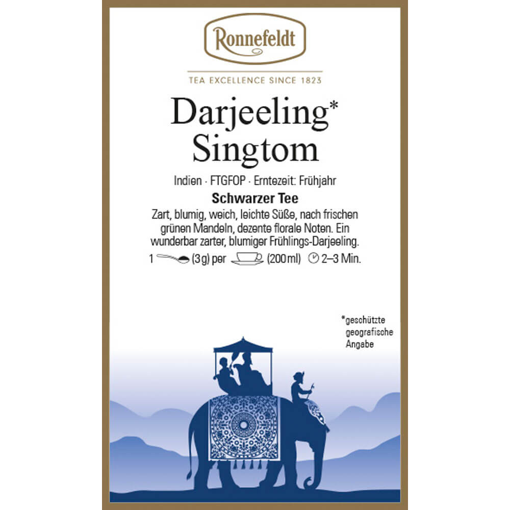 Ronnefeldt Darjeeling Singtom Etikett