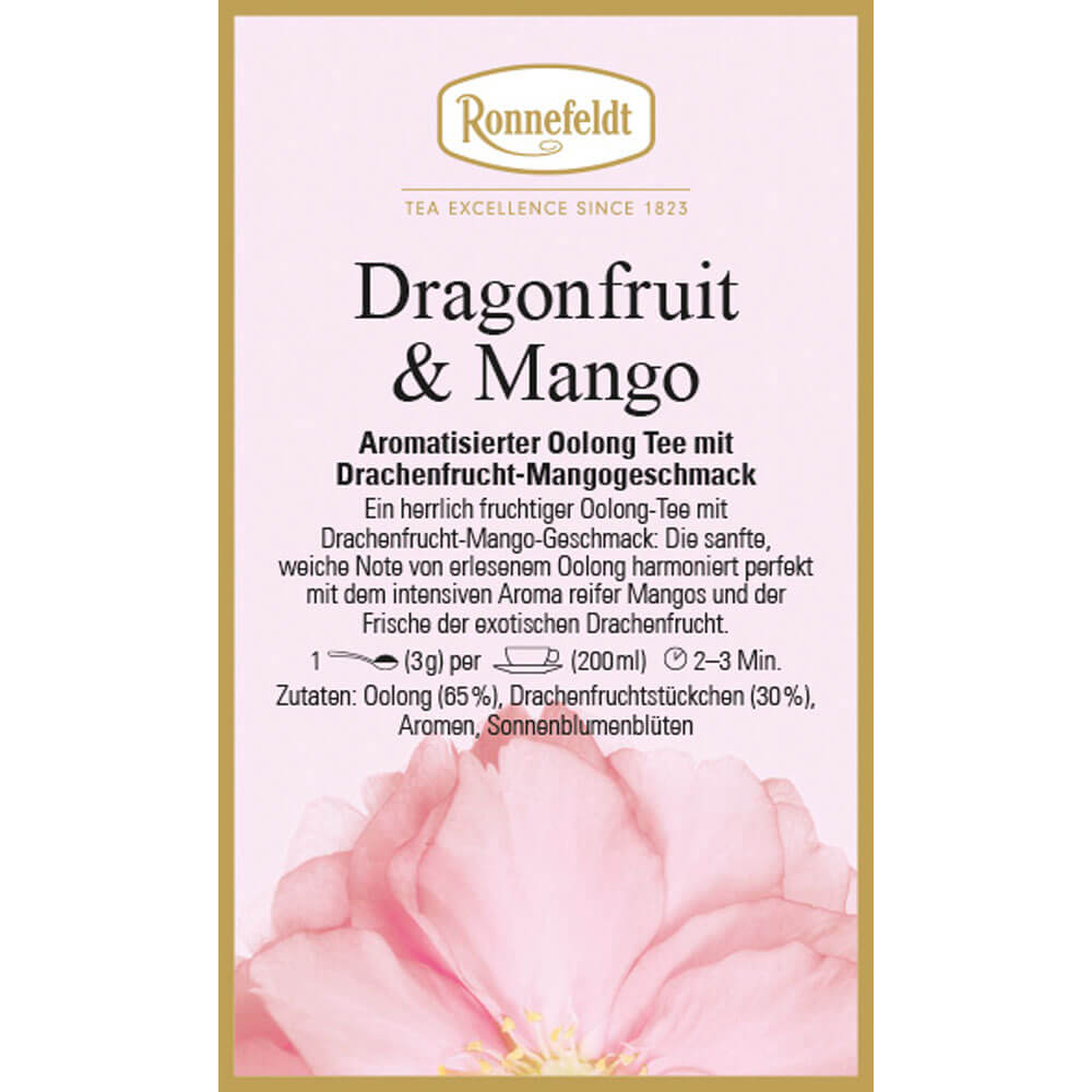Drachenfrucht Mango Oolong Etikett Saison