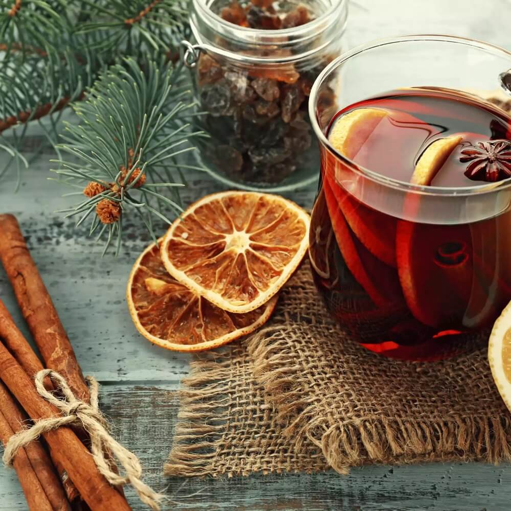 Glühwein Punsch Sirup im Glas