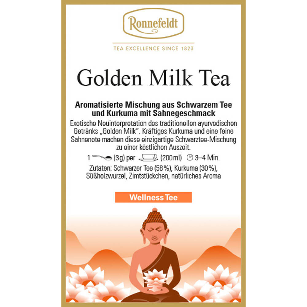 Ronnefeldt Golden Milk Tea Etikett