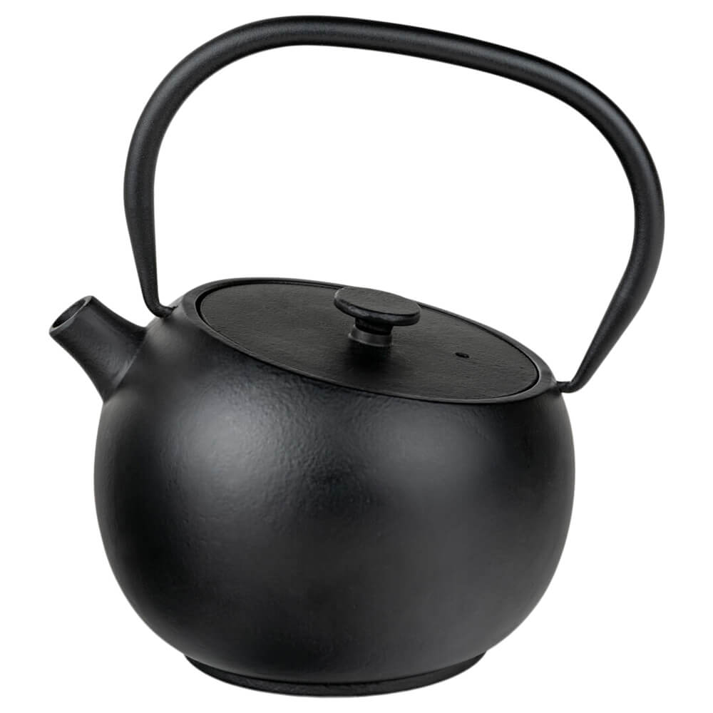 Gusseiserne Teekanne Guizhou 0,75 L in mattschwarz mit Bügelgriff