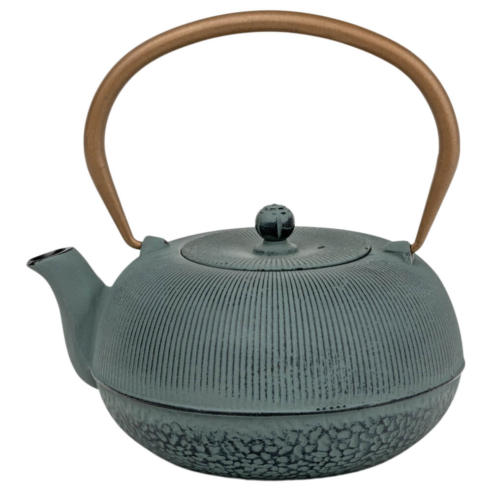 Teekanne Gusseisen Sichuan blau#eisenkanne-aus-china_blau