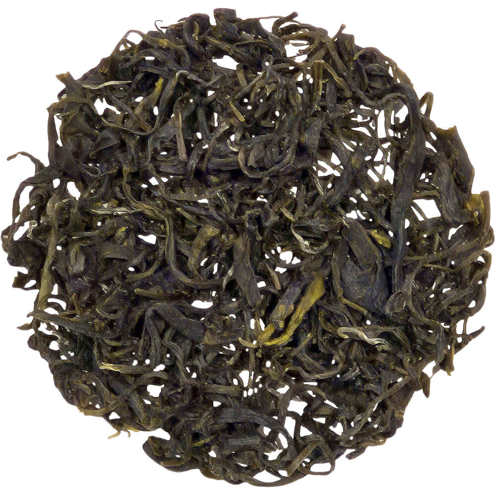 Loser Kintsugicha bio aus Portugal – fein verarbeitete, dunkelgrüne Blätter aus der ersten Frühlingsernte