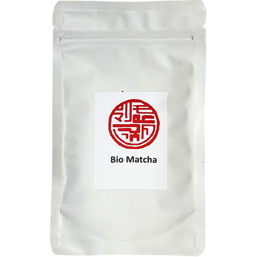 Bio Matcha Simple Grade aus Japan im weißen Beutel – Zutatenmatcha für Latte, Küche und Gastronomie