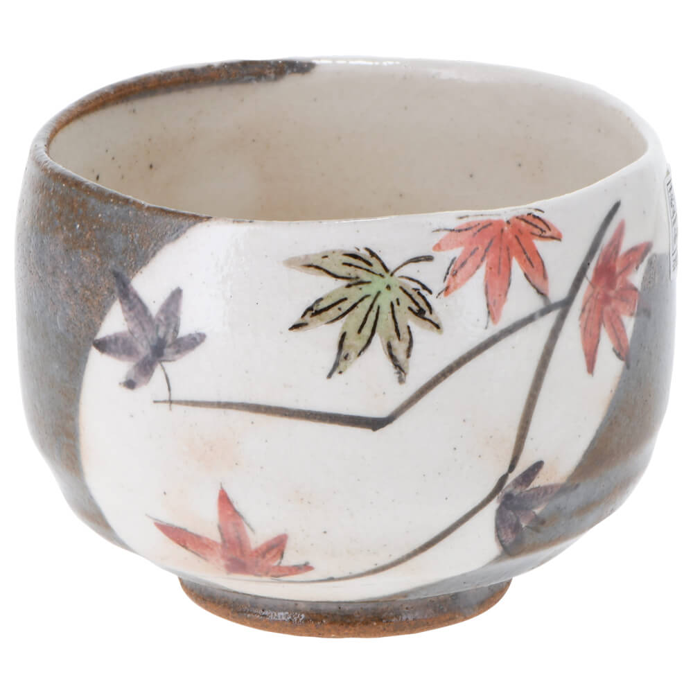 Japanische Matchaschale Momiji aus Keramik mit Ahornblatt-Motiv – Matchaschalen aus dem Arita-Gebiet#matchaschale-aus-japan_momiji