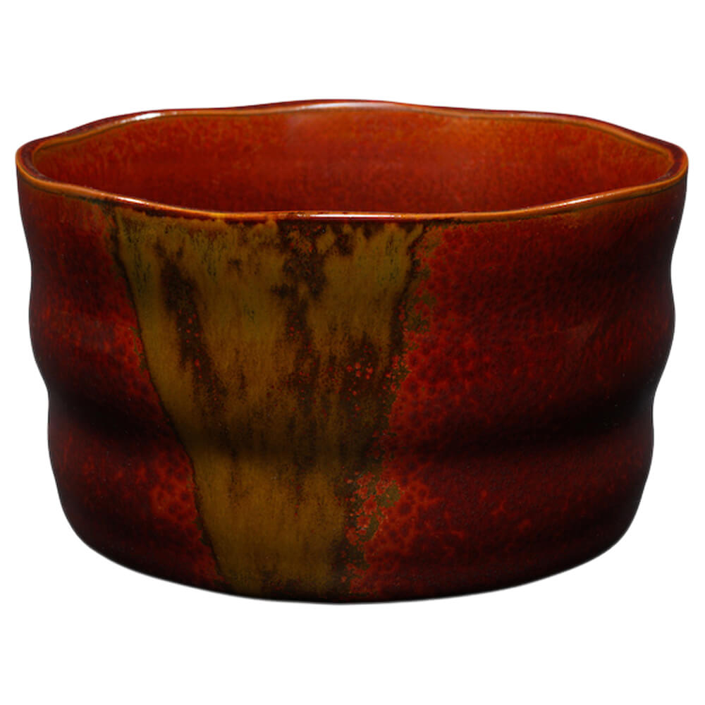 Matchaschale rot gemustert#matchaschale_rot-gemustert