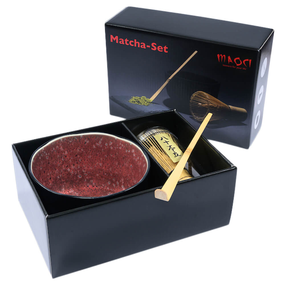 Matchaset Schale schwarz innen pink Box#variante_schale-schwarz-innen-pink