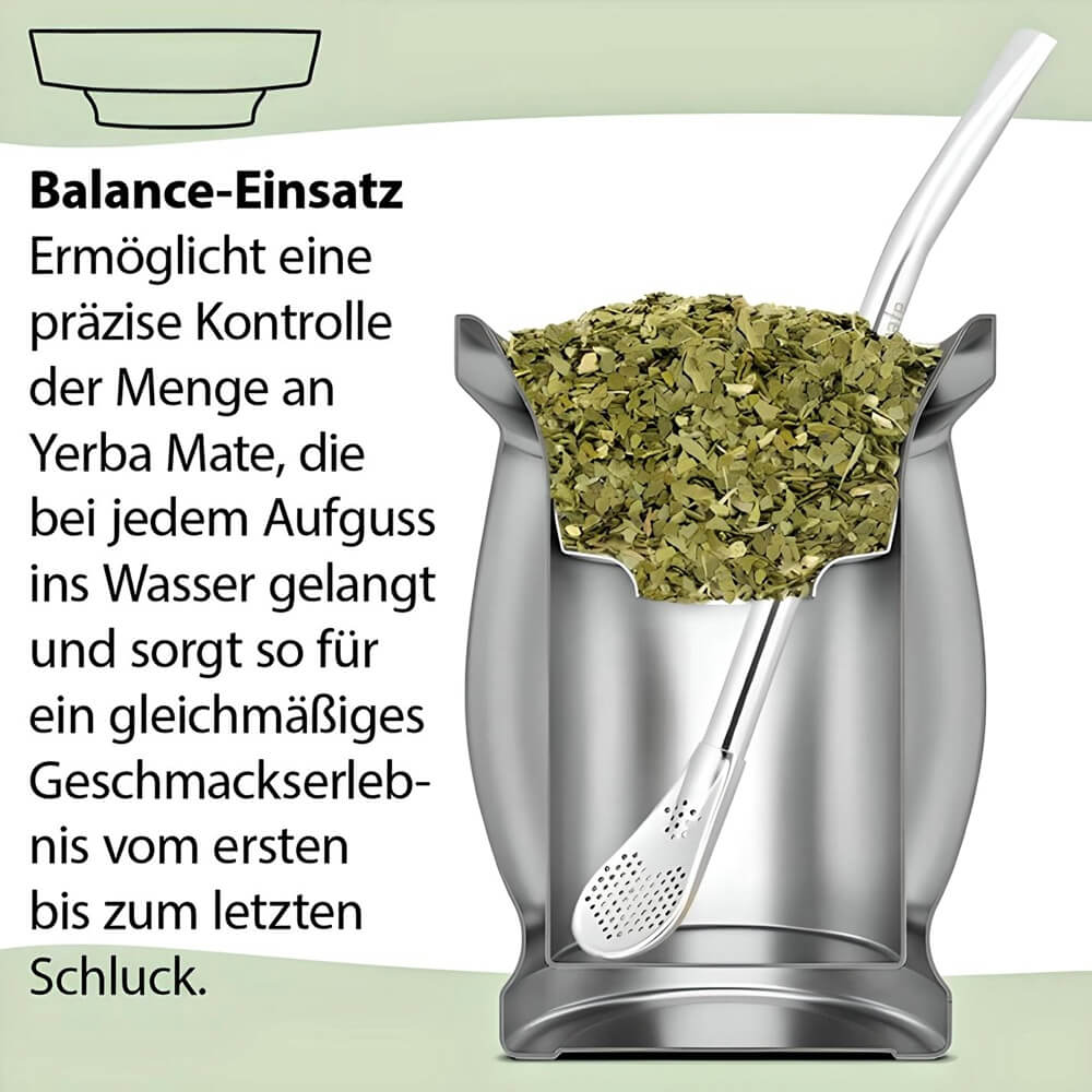 Mate Set Becher Edelstahl schwarz Balance-Einsatz#farbe_schwarz