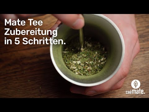 Mate Tee Zubereitung Edelstahl Becher in 5 Schritten#farbe_rot