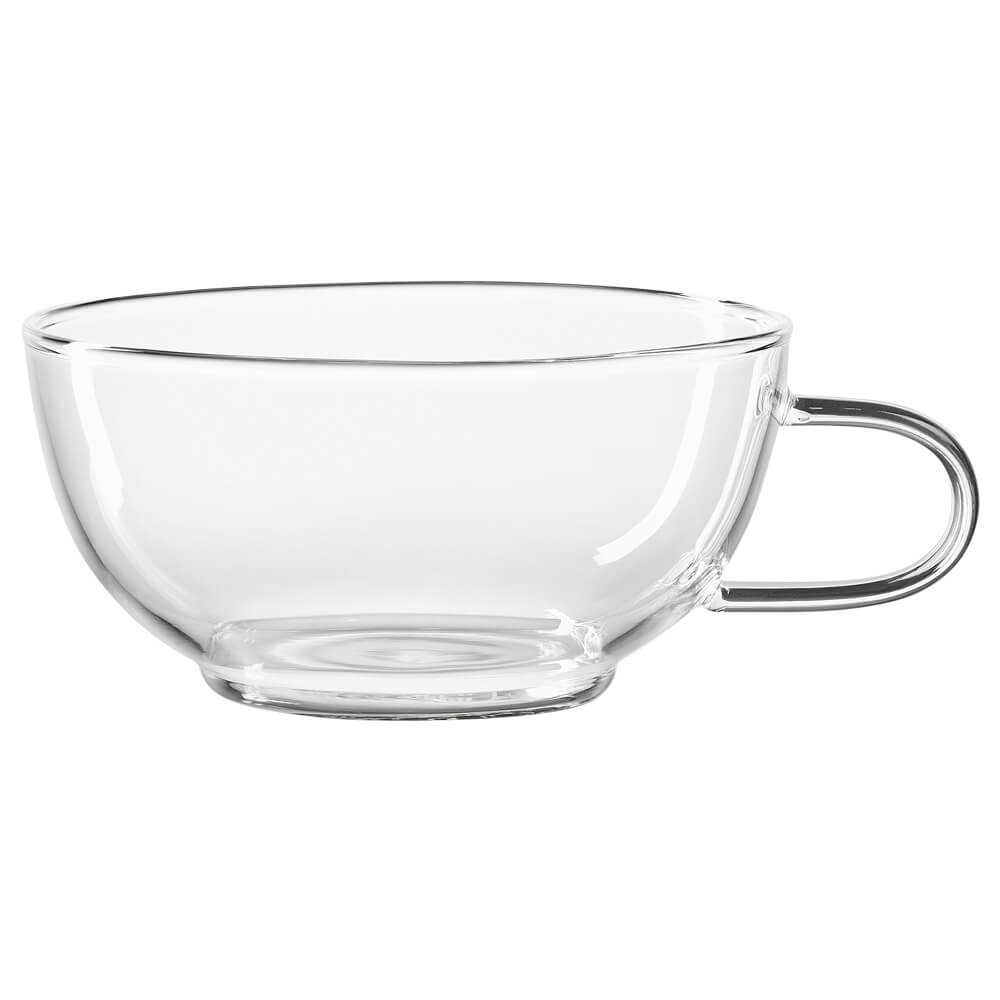 Ronnefeldt Glastasse 200 ml aus klarem Glas mit rundem Henkel#variante_glastasse-200ml