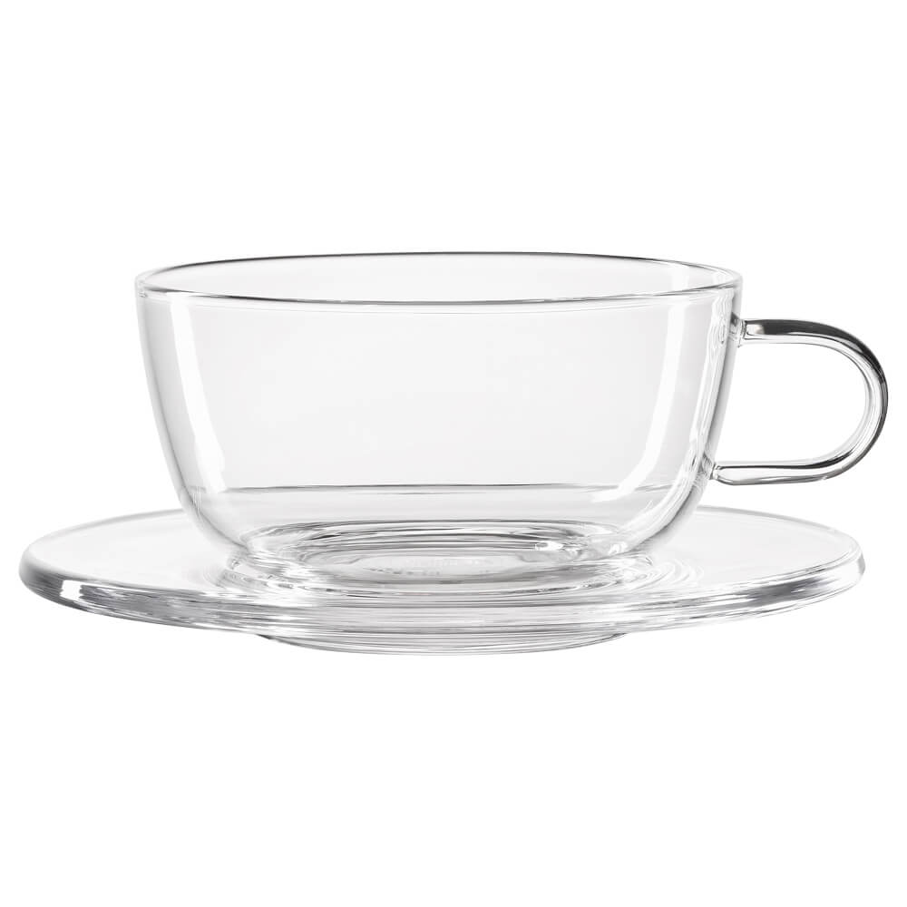 Ronnefeldt Glas Untertasse mit passender Ronnefeldt Glastasse aus klarem Glas#variante_glas-untertasse