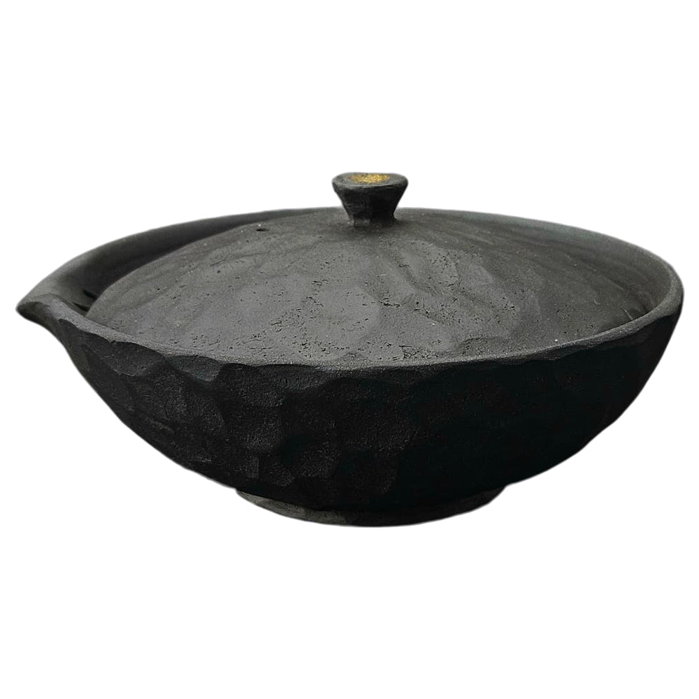 Schwarze Shiboridashi mit japanischer Goldlack-Verzierung
