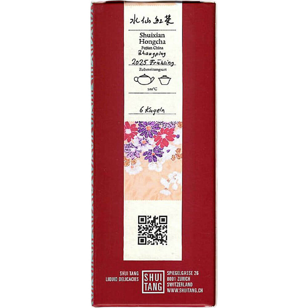 Schwarzer Tee Wuyishan Zhangping Shuixian Kugeln Packung