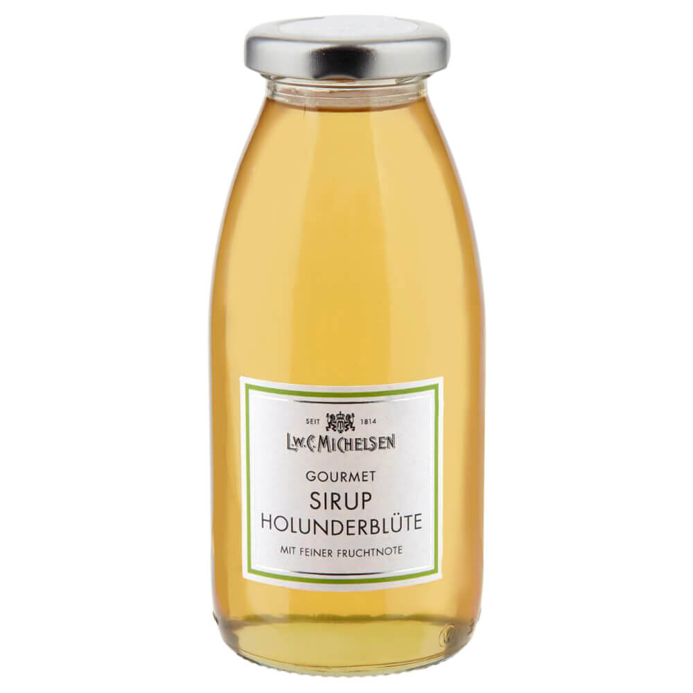 Holunderblütensirup von L.W.C. Michelsen in der Glasflasche