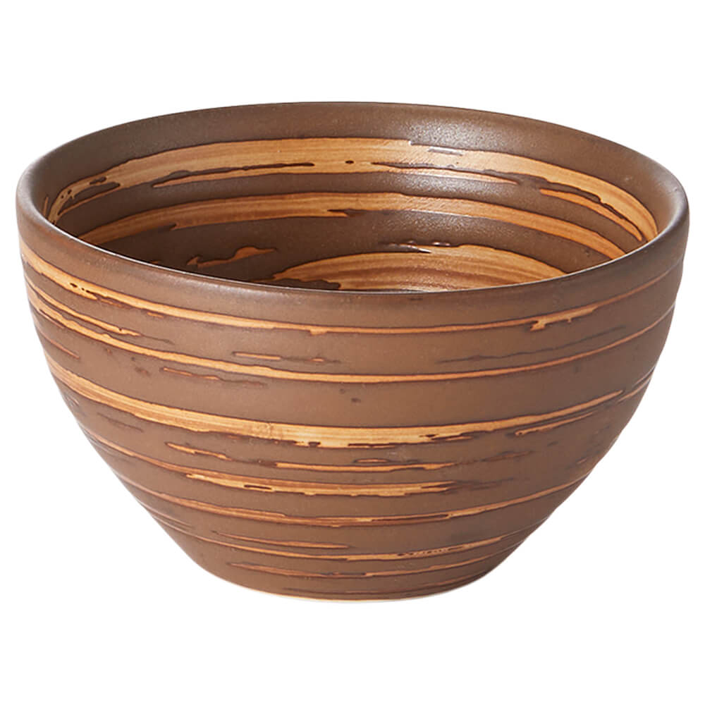 Teeschale aus Steinzeug mit brauner Glasur und handwerklicher Struktur#set_schale-yun