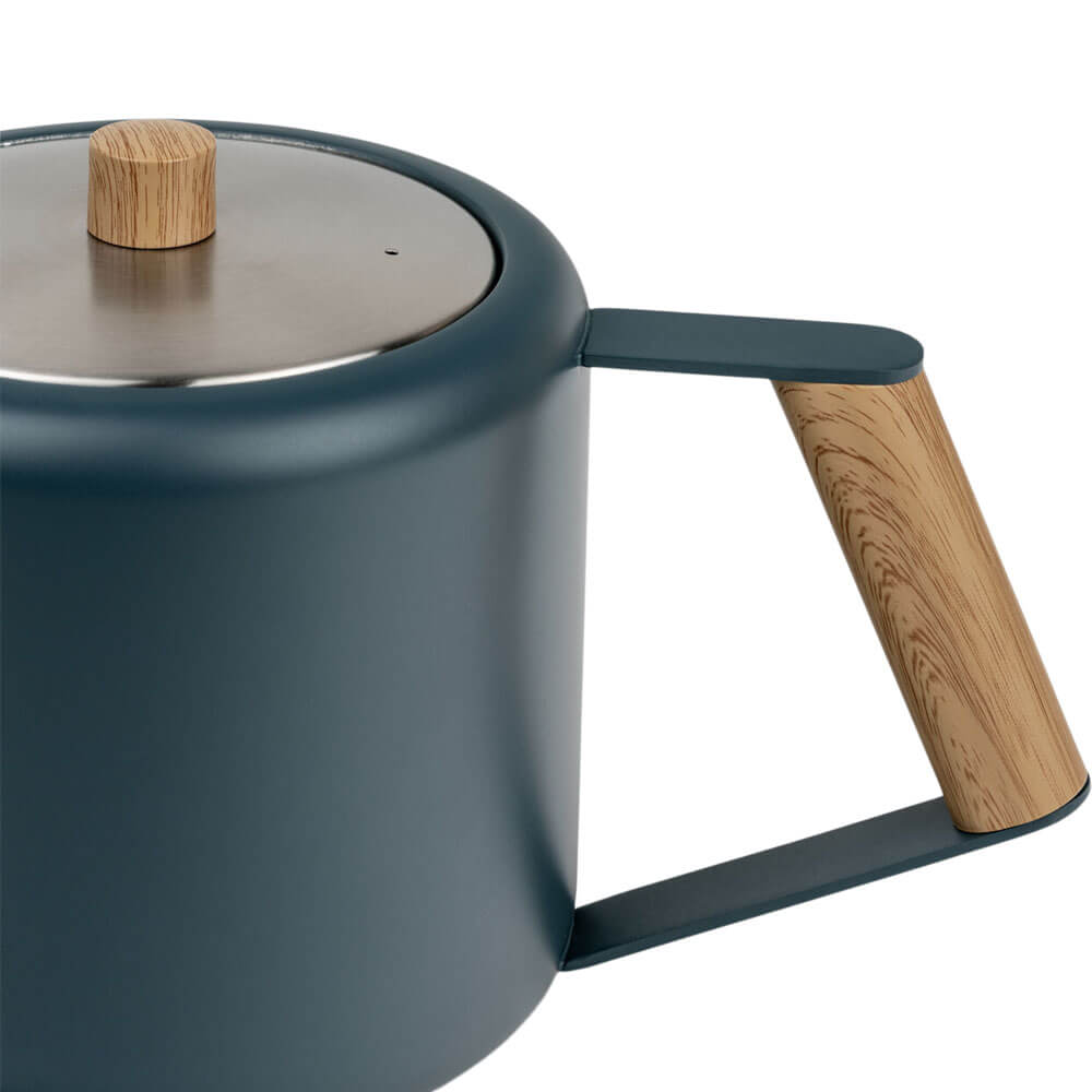 Bredemeijer Teekanne Boston blau Beschläge Holzoptik 4#teekanne_blau-beschlag-holzoptik