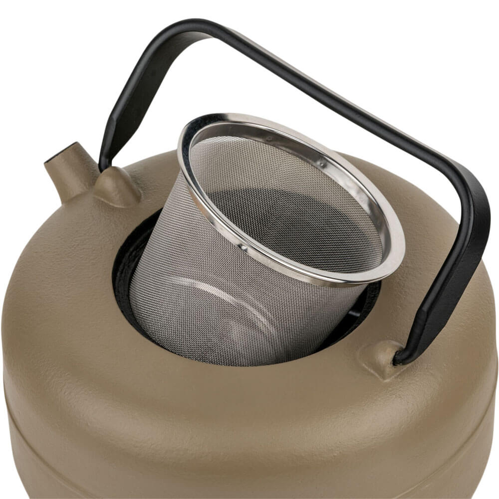 Teekanne Gusseisen Henan beige Edelstahlfilter#eisenkanne-aus-china_beige