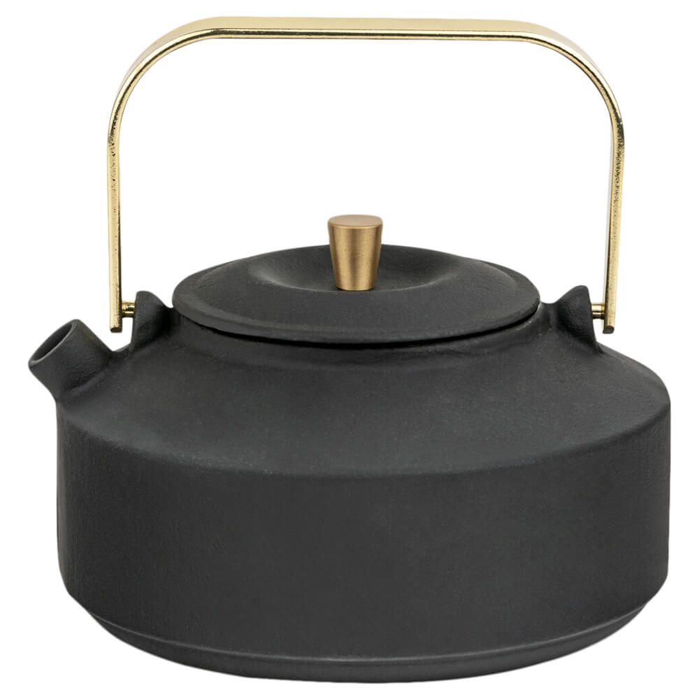 Bredemeijer Teekanne Gusseisen Shangdong schwarz matt mit Filter