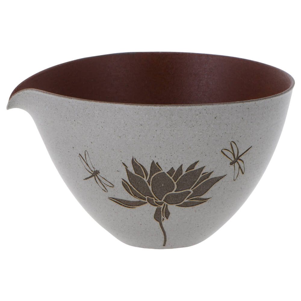 Cha Hai Teekrug aus Yixing-Ton mit Libellen- und Lotusdekor – Modell Yonhee, 120 ml#variante_krug-120ml