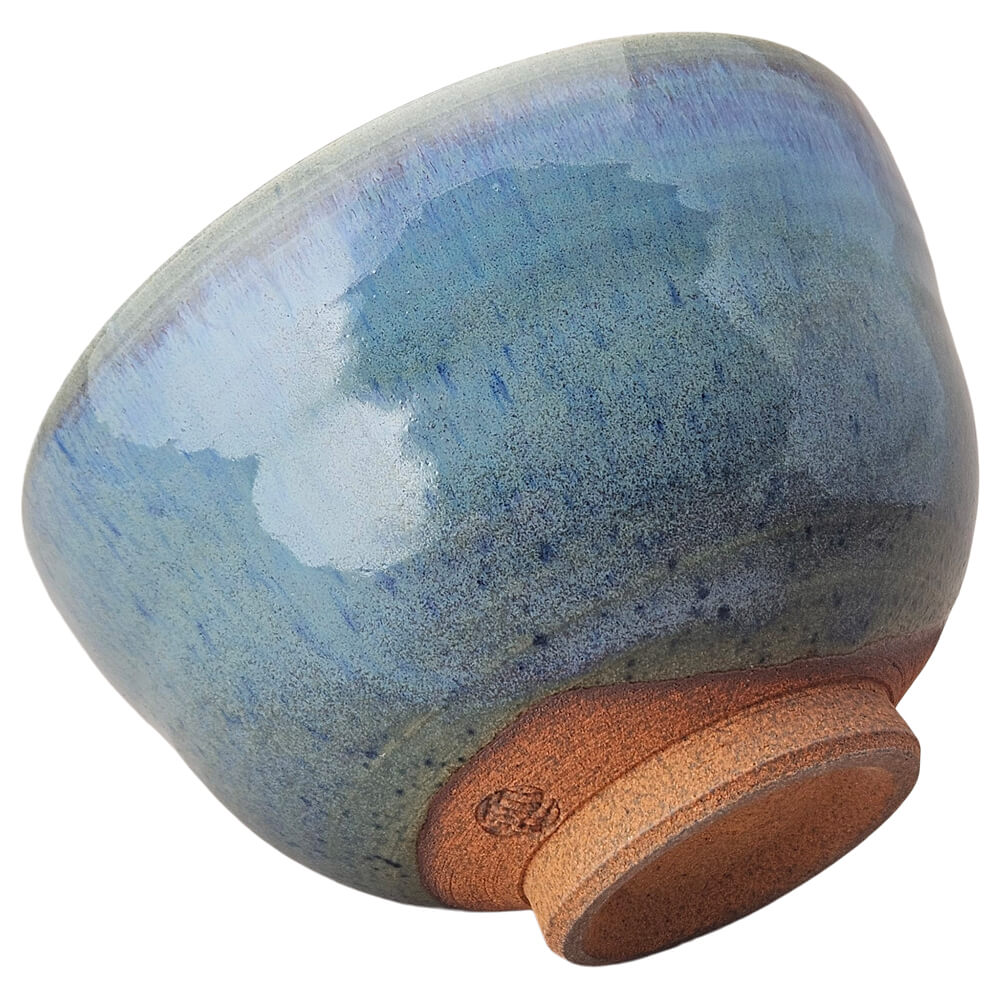 Matcha-Chawan aus Japan blaugrün hohe Form Fuss#matchaschale-aus-japan_hohe-form