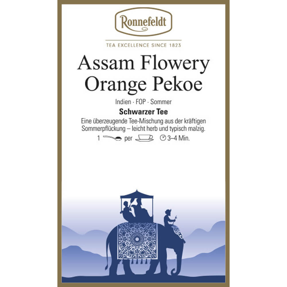 Ronnefeldt Assam Flowery Orange Pekoe Etikett