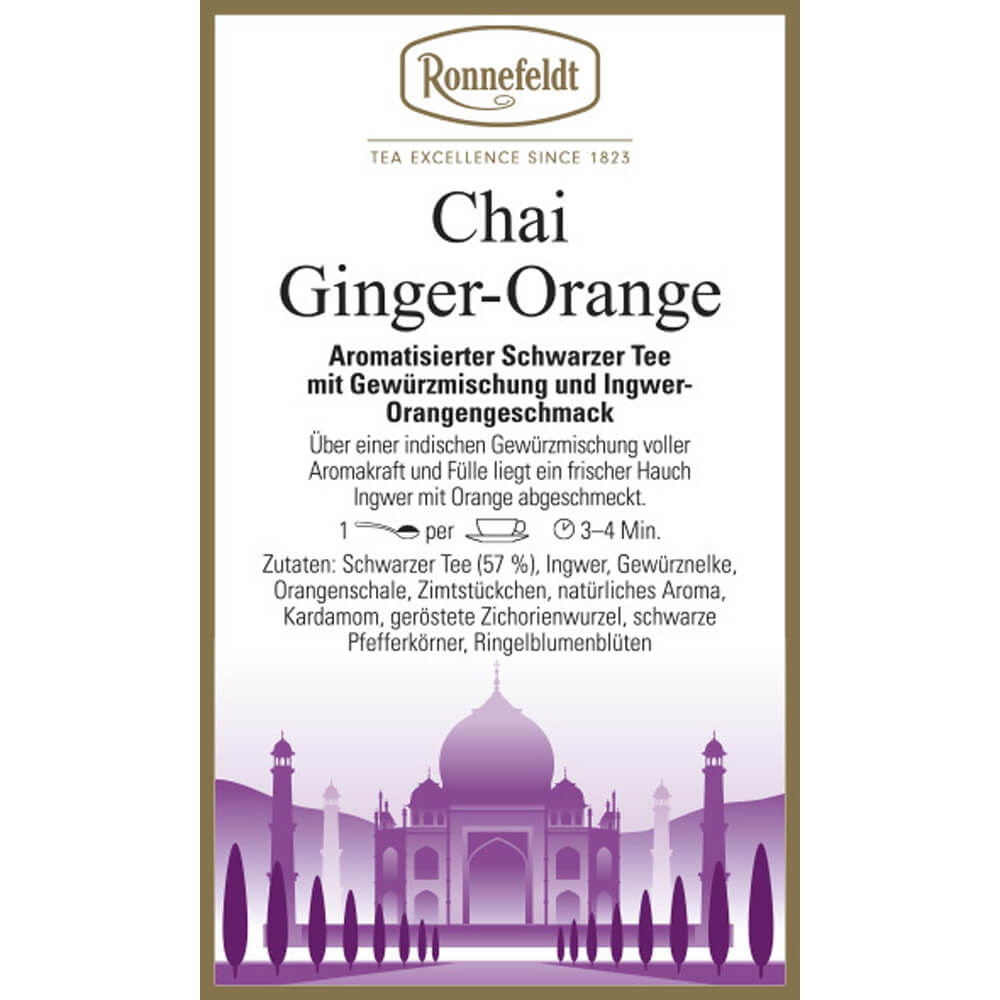 Ronnefeldt Chai Ginger Orange Etikett
