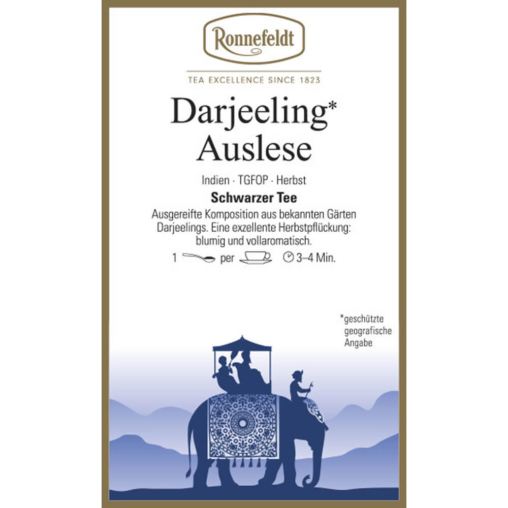Ronnefeldt Darjeeling Auslese Etikett
