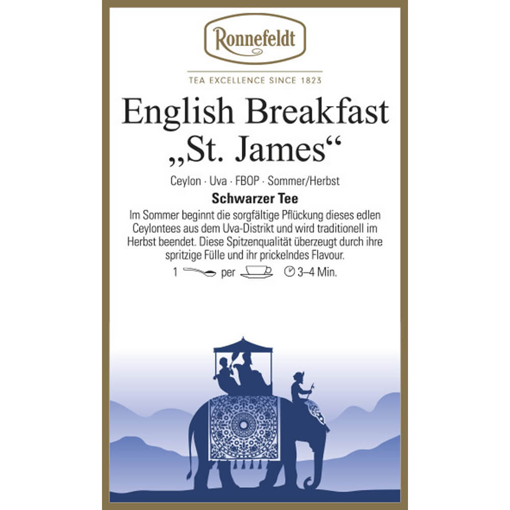Ronnefeldt English Breakfast St. James Etikett