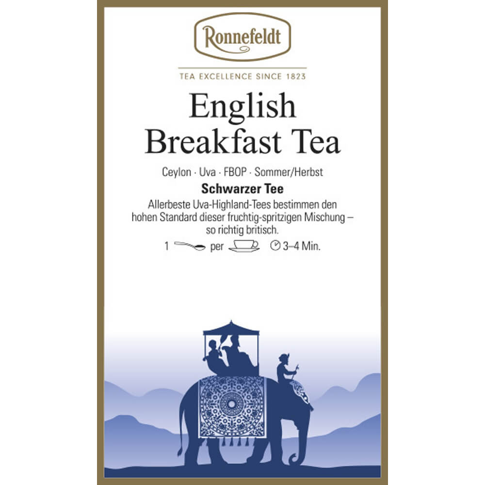Ronnefeldt Schwarztee English Breakfast Etikett
