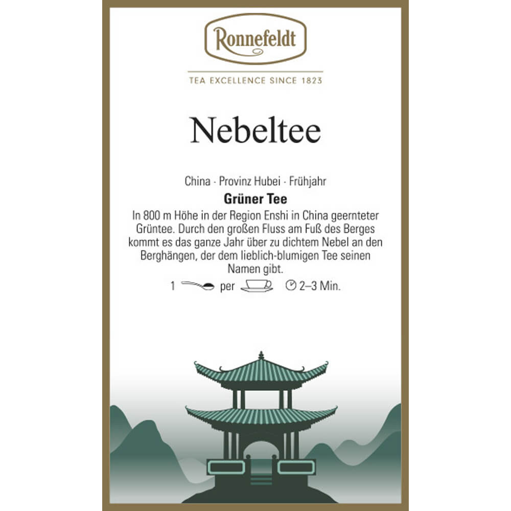 Ronnefeldt Grüner Tee Nebeltee Etikett