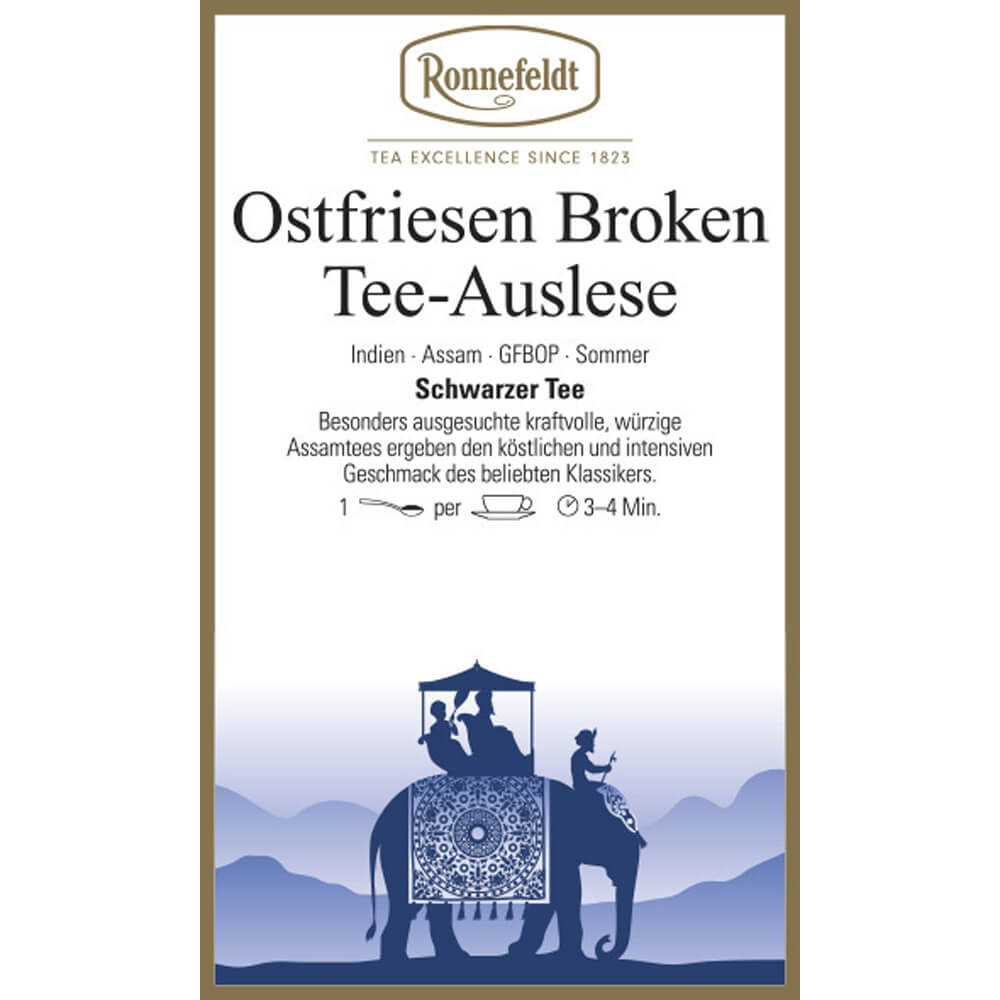 Ronnefeldt Ostfriesen Broken Tee Auslese Etikett