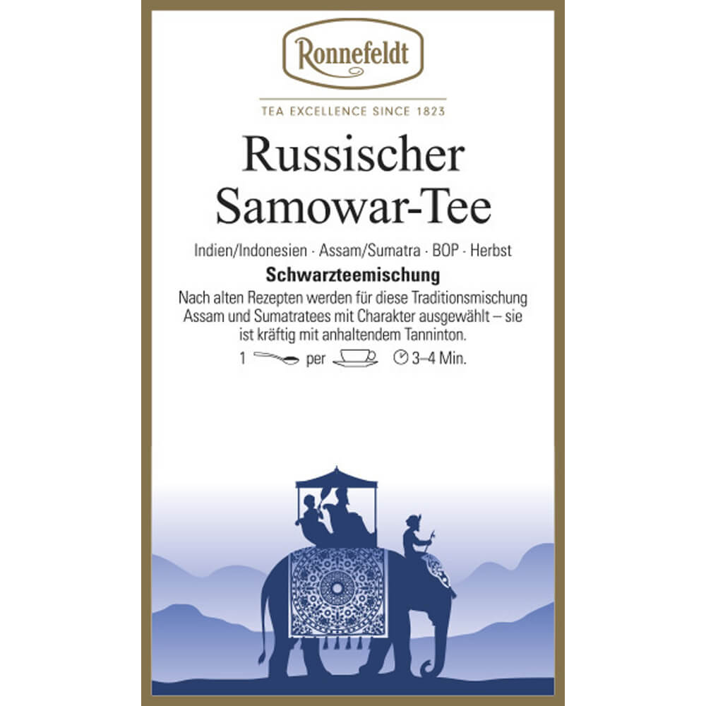 Russischer Samowar Tee Etikett