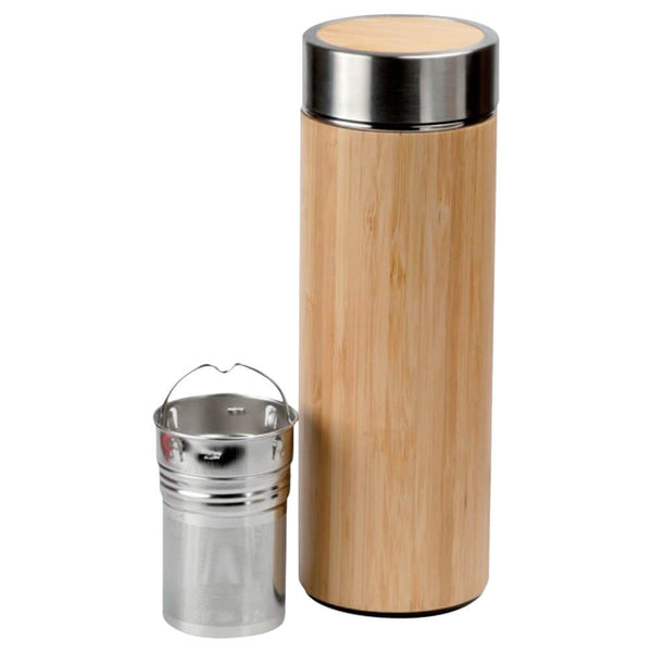 Thermo Bambus To Go Becher mit Sieb – Moses Tee Shop
